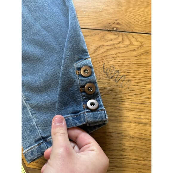 J Jill Jeans Size 12 Authentic Fit Blue Slim Ankle Denim Stretch Preppy Modern - Picture 6 of 16